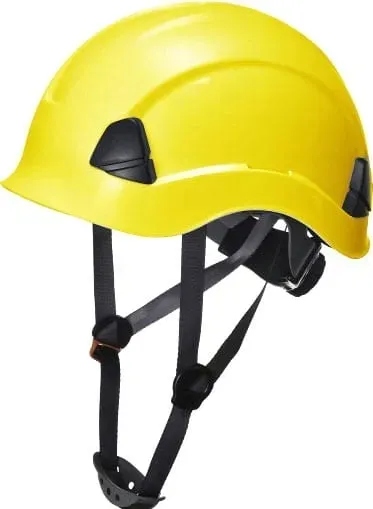 Kask hełm roboczy LOKI wysokościowy 4-pkt - żółty EN-397 regulacja pasek