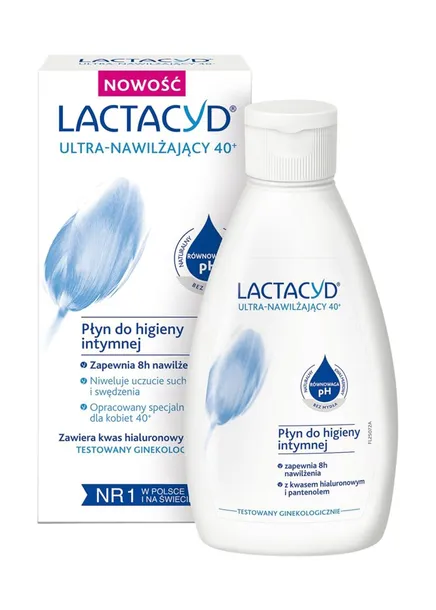 LACTACYD Ultra Nawilżający Płyn Higieny Intymnej 40+ Nawilżenie Komfort