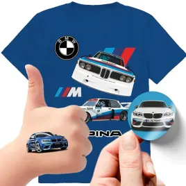 zestaw-3w1-koszulka-dla-dzieci-tatuaze-naklejki-bmw-alpina-m3-164-jakosc