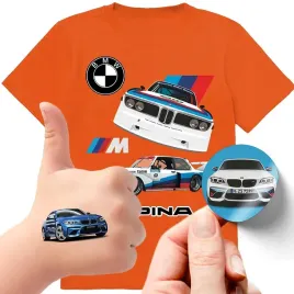 zestaw-3w1-koszulka-dla-dzieci-tatuaze-naklejki-bmw-alpina-m3-128-jakosc