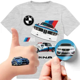 zestaw-3w1-koszulka-dla-dzieci-tatuaze-naklejki-bmw-alpina-m3-128-jakosc