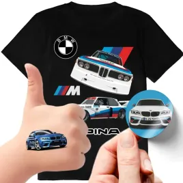 zestaw-3w1-koszulka-dla-dzieci-tatuaze-naklejki-bmw-alpina-m3-128-jakosc