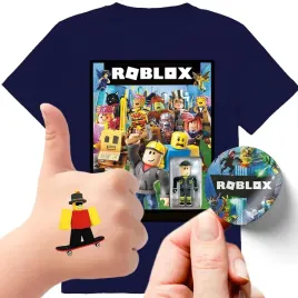 zestaw-3w1-koszulka-dla-dzieci-tatuaze-naklejki-roblox-140-jakosc