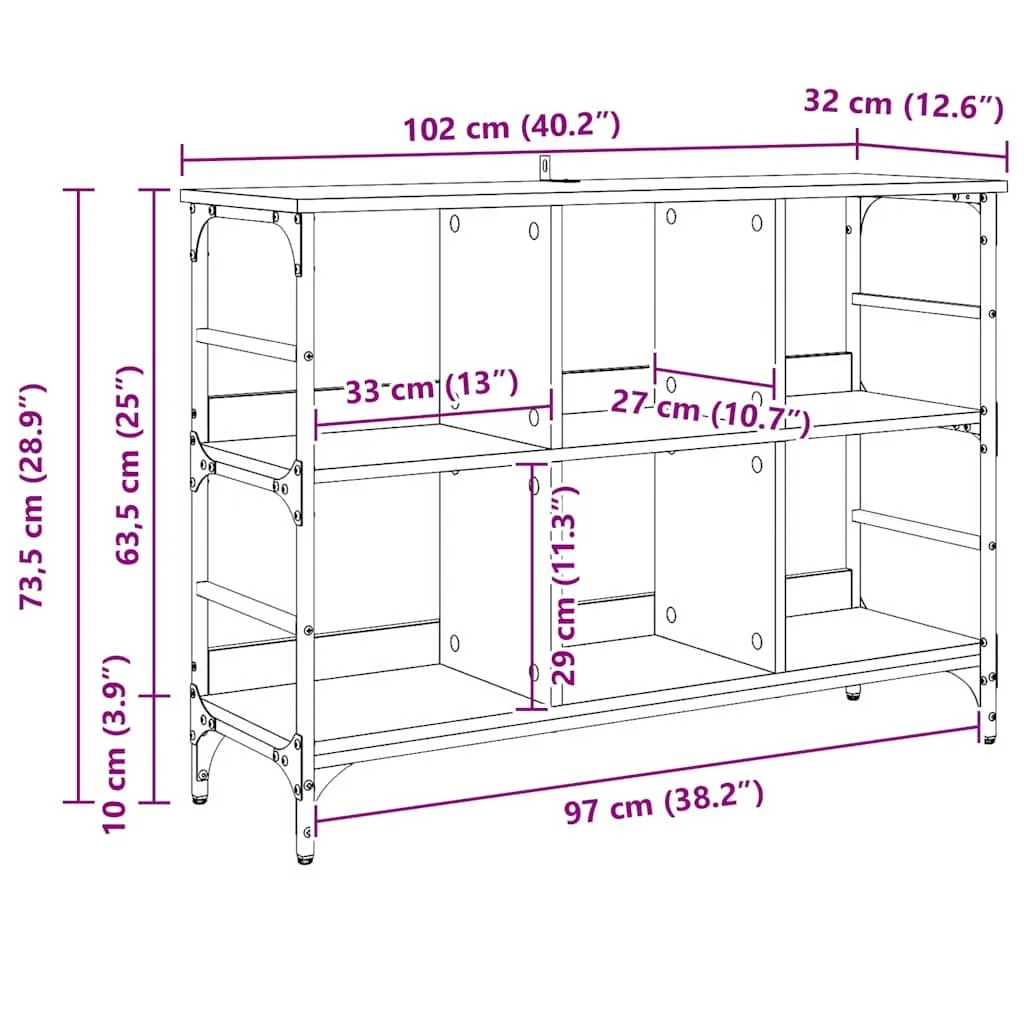 bufet-czarny-dab-102-x-32-x-735-cm-stan-nowy