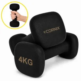 hantelki-ciezarki-zeliwne-winylowe-antyposlizgowe-cornix-zestaw-2x-4-kg