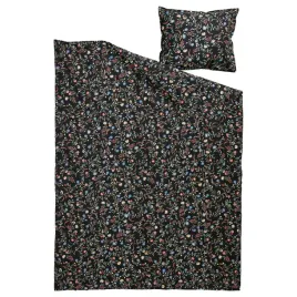 ikea-brudkrusbar-posciel-na-koldre-150x200-i-poszewka-50x60-czarny-kwiatowy