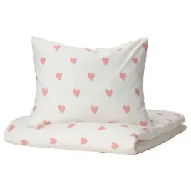 ikea-barndrom-poszwa-na-koldre-i-poszewka-serce-bialy-rozowy-150x200-cm