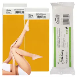 2x-wosk-do-depilacji-natural-miodowy-w-rolce-paski-flizelinowe-100-zestaw