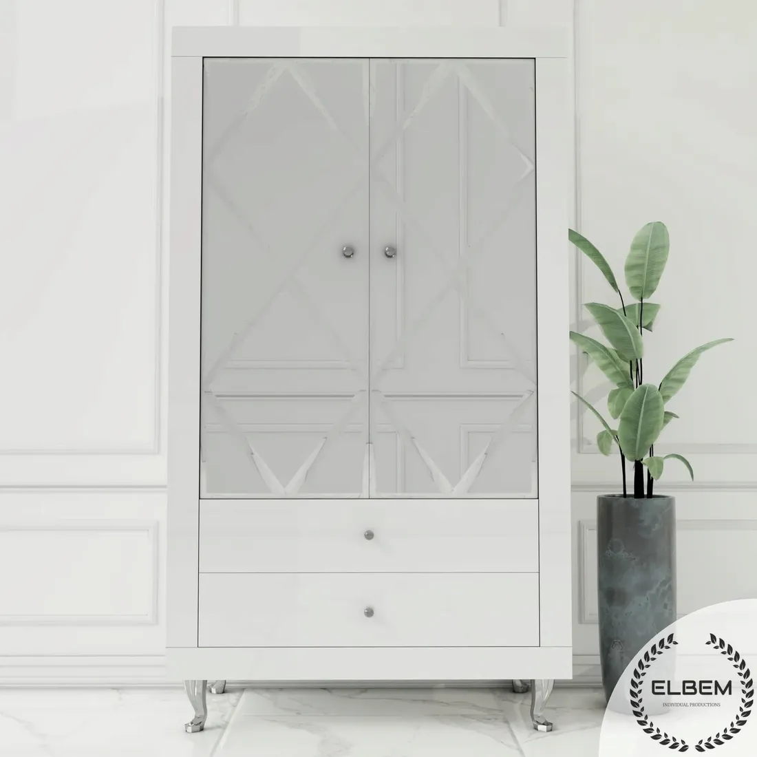 witryna-bialy-polysk-w-stylu-glamour-stan-nowy