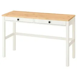 ikea-hemnes-biurko-z-2-szufladami-biala-bejca-jasnobrazowy-120x47-cm