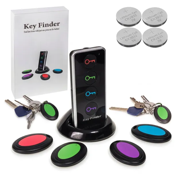 LOKALIZATOR KLUCZY BEZPRZEWODOWY KEYFINDER ZNAJDŹ KLUCZ BRELOKI 4 SZT.