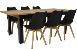 solidny-rozkladany-stol-90x160-200-blat-dab-craft-i-6-krzesel-z-poduszka