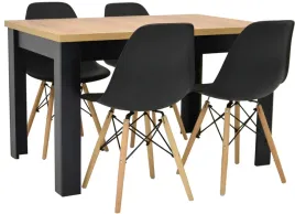 maly-stol-rozkladany-80x120-blat-dab-craft-i-4-skandynawskie-krzesla