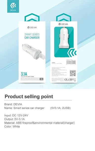 devia-ladowarka-samochodowa-smart-2x-usb-31a-biala