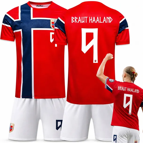KOMPLET PIŁKARSKI KOSZULKA ERLING HAALAND MISTRZOSTWA ŚWIATA 2026 NORWEGIA