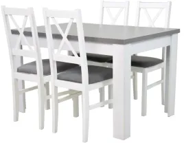 4-drewniane-biale-krzesla-krzyzak-i-rozkladany-stol-80x120-blat-popiel