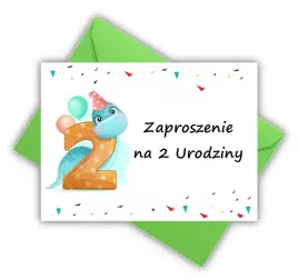 zaproszenia-na-2-urodziny-dwa-latka-dinozaury-zielona-koperta