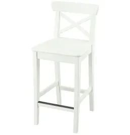 ikea-rosentorp-stolek-barowy-bialy-63-cm-drewno-z-oparciem