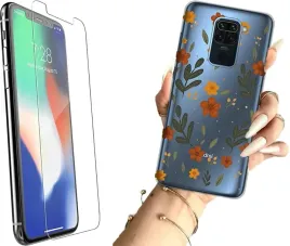 etui-na-xiaomi-redmi-note-9-telefon-wzory-kwiaty-szklo