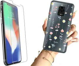 etui-na-xiaomi-redmi-note-9-pro-telefon-wzory-kwiaty-szklo