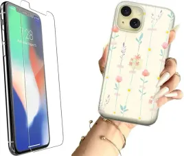 etui-na-apple-iphone-15-telefon-wzory-kwiaty-szklo