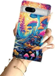 etui-na-google-pixel-7a-telefon-wzory-grzyby