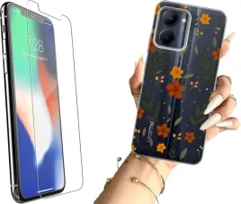 etui-na-realme-c33-telefon-wzory-kwiaty-szklo