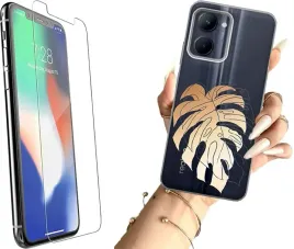 etui-na-realme-c33-telefon-wzory-kwiaty-szklo