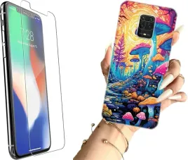etui-na-xiaomi-redmi-note-9s-telefon-wzory-grzyby-szklo