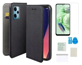 etui-z-klapka-do-xiaomi-redmi-note-12-5g-magnet-case-czarny-folia-ochronna