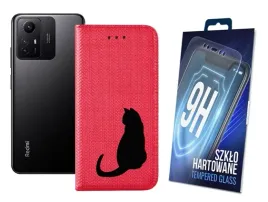 etui-z-klapka-do-xiaomi-redmi-note-12s-4g-wzor-czarny-wzory-kabura-szklo