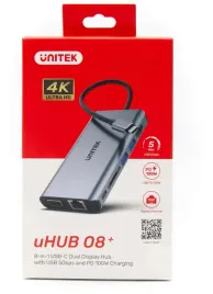 unitek-d1019b-hub-usb-c-3-1-8w1-z-power-delivery-100w