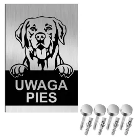 nierdzewna-tabliczka-uwaga-pies-labrador-30x20-aluminium