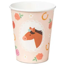 kubeczki-papierowe-konie-rozowy-jasny-partydeco-220-ml-6-szt