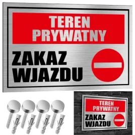 nierdzewna-tabliczka-teren-prywatny-zakaz-wjazdu-30x20-aluminium