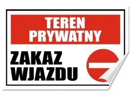 naklejka-teren-prywatny-zakaz-wjazdu-30x20-samoprzylepna
