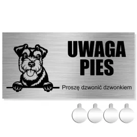 nierdzewna-tabliczka-uwaga-pies-prosze-dzwonic-schnauzer-10x20-aluminium