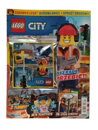 lego-magazyn-czasopismo-city-11-2021-budowlaniec-sprzet-drogowy
