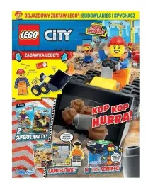 lego-magazyn-czasopismo-city-10-2023-budowlaniec-i-spychacz