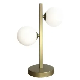 mosiezna-lampa-stolowa-nowoczesna-dwa-szklane-okragle-klosze-salon