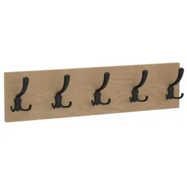 wieszak-listwa-przedpokoj-ubrania-60-cm-5-hakow-dab-jasny