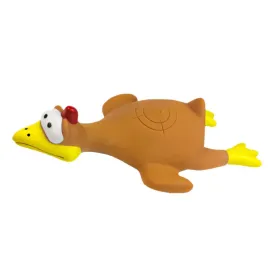 brazowa-kura-w-locie-26cm-pet-nova-zabawka-gumowa