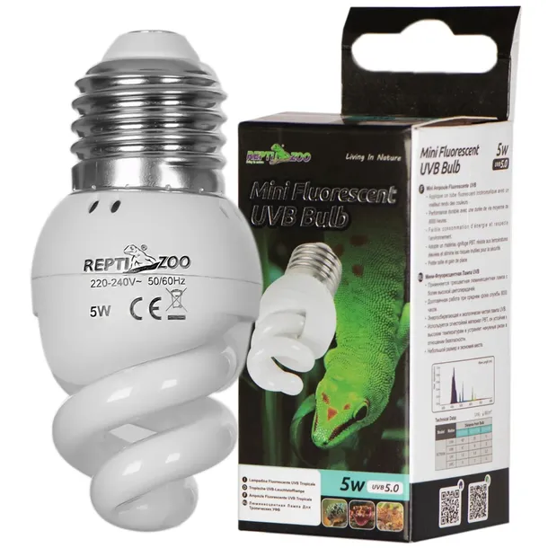 MINI ŻARÓWKA UVB TROPIKALNA REPTI-ZOO MINI UVB LAMP 5.0 5W