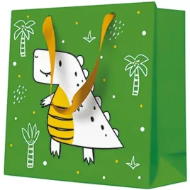torebka-prezentowa-dinozaur-zielony-paw-17-x-17-x-6-cm
