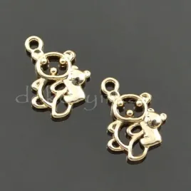 zaw174-zawieszka-metalowa-charms-misie-zlota-2szt
