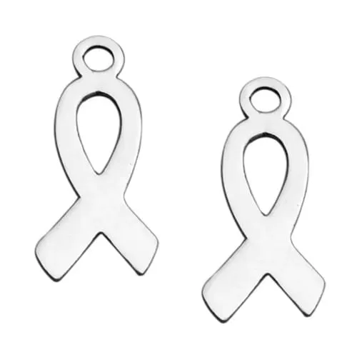 zaw783 Zawieszka WSTĄŻKA ŚWIADOMOŚCI 6x14mm stal nierdzewna