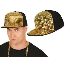 czapka-z-daszkiem-rapera-hip-hop-zlote-cwieki-karnawal-raper