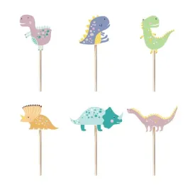 toppery-na-tort-dinozaury-kolorowe-mix-6-sztuk