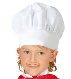 czapka-kucharza-kucharz-szef-kuchni-dzieci-biala