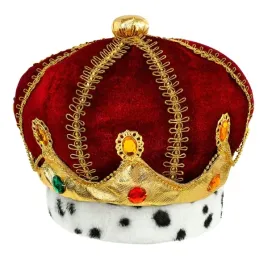 korona-krola-krolowej-wladcy-bordowa-kamyczki-dla-dzieci-dodatek-karnawal